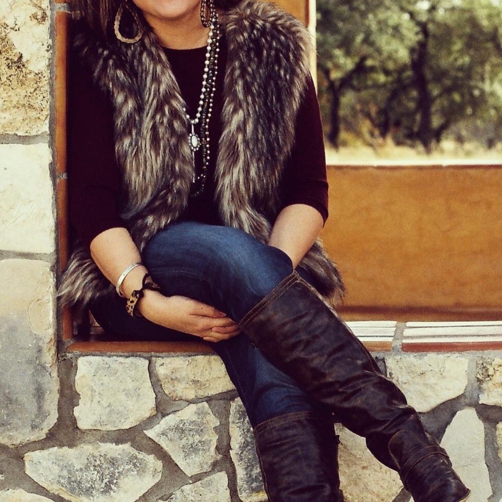 High End Faux Fur Vest — Texas/Western/Ranch Chic